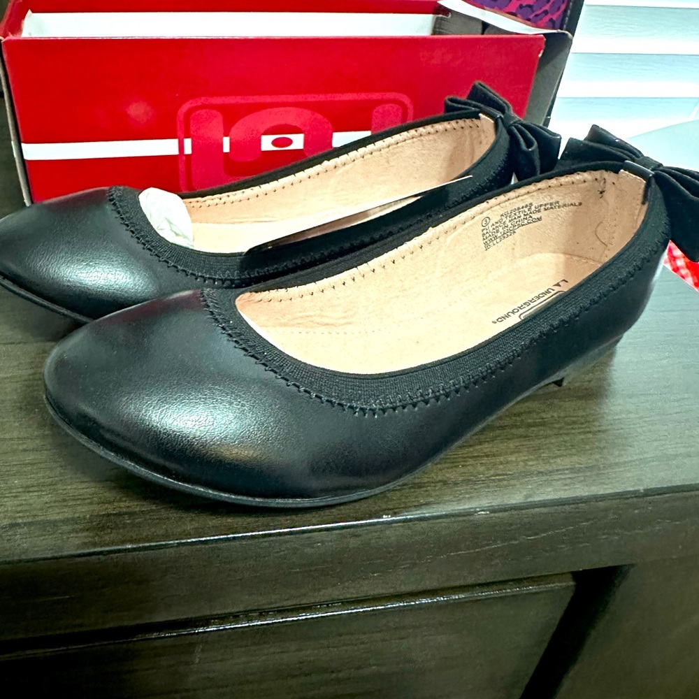 L A Underground Black Ballet Flat Girl’s Formal Size 3 **BRAND NEW WITH TAGS**